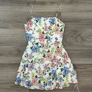 Alice + Olivia White Floral Dress